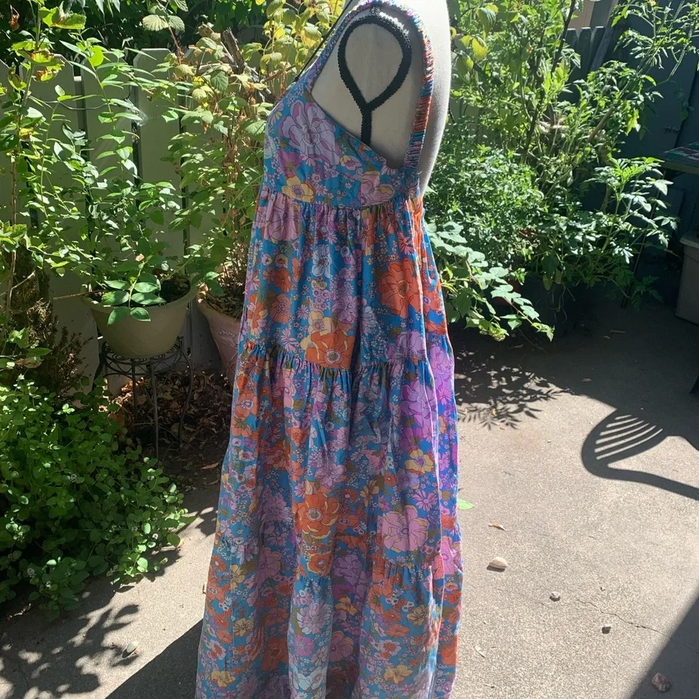 Free People Multicolor Floral Backless Dress - Picture 4 of 6